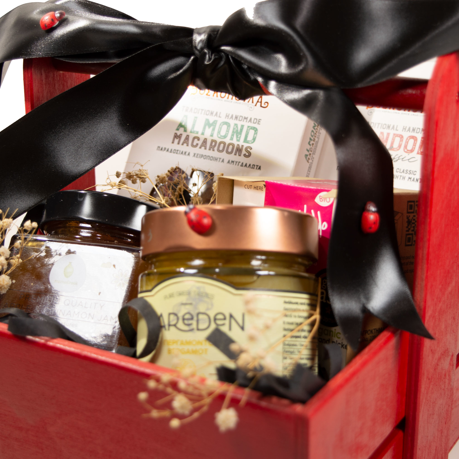 Greek Sweet Easter Wooden Gift Basket Luxury Food Hampers & Gift