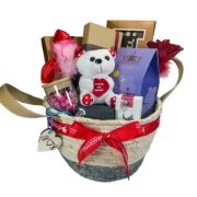 My Little Valentine Wicker Gift Basket