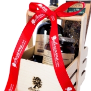 Small Olive Oil Wooden Gift basket