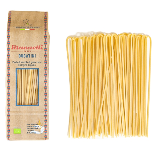 Organic Bucatini 100% Traditional Italian Pasta Mannetti 500g