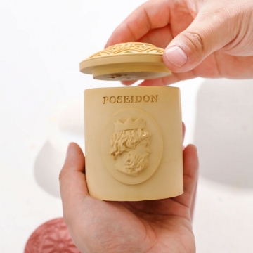 Poseidon's Essence - Scented Candle Jar Inspired by Greek Mythology Poseidon's Essence - Scented Candle Jar Inspired by Greek Mythology