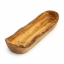 Personalized 40cm olive wood bread stand with rustic raw edges by Olea Wood Art
