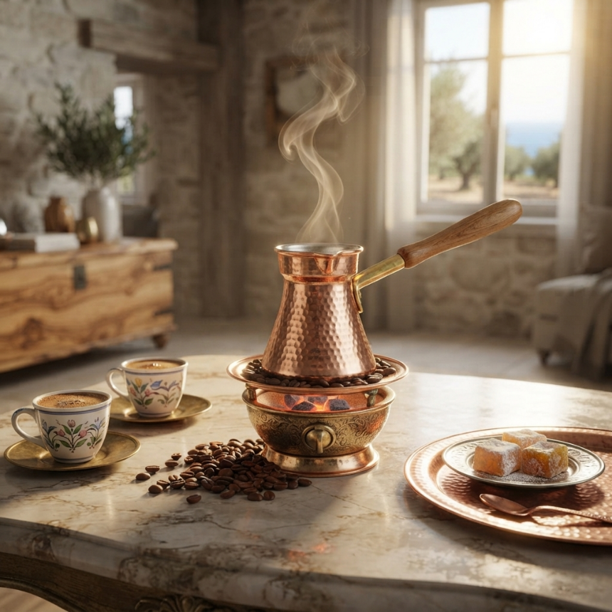 Η Τέχνη των Ελληνικών Τελετουργιών Καφέ και Τσαγιού: Ένας Πολυτελής Οδηγός με Χειροποίητα Μπρίκια