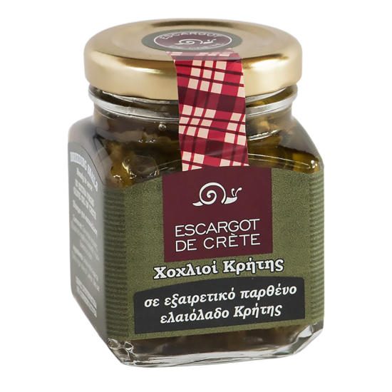 Escargot De Crete Snail Fillets in Cretan Olive Oil - 90g Jar by Escargot De Crete - Primary product photo
