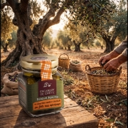 Escargot de Crete Snail Fillets in Cretan Olive Oil, Vinegar & Rosemary - 90g Jar on a clean ecommerce background
