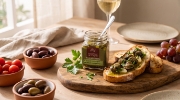 Escargot de Crete Snail Fillets Meze in Cretan Olive Oil, Garlic and Parsley - 90g Jar on a clean ecommerce background