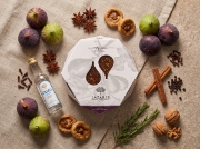 Lazaris Fig Pie Spicy With Ouzo – Traditional Corfiot Fig Paste, 200g on a clean ecommerce background
