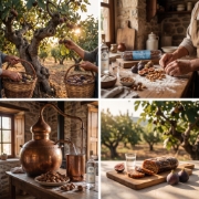 Lazaris Fig Pie Ouzo – Traditional Greek Fig Cake, 150g on a clean ecommerce background
